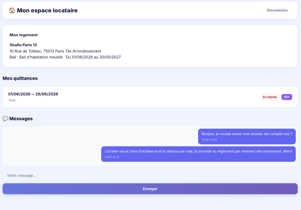 Portail locataire